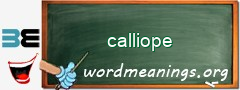 WordMeaning blackboard for calliope